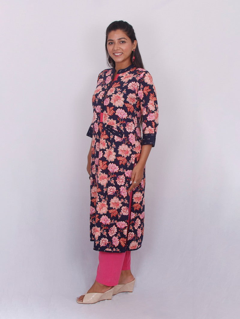 Multicolored Floral Long Kurta